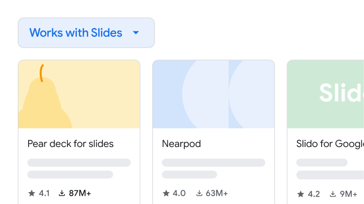 Add-ons für Google Pr?sentationen, darunter Pear Deck, Nearpod und Slido